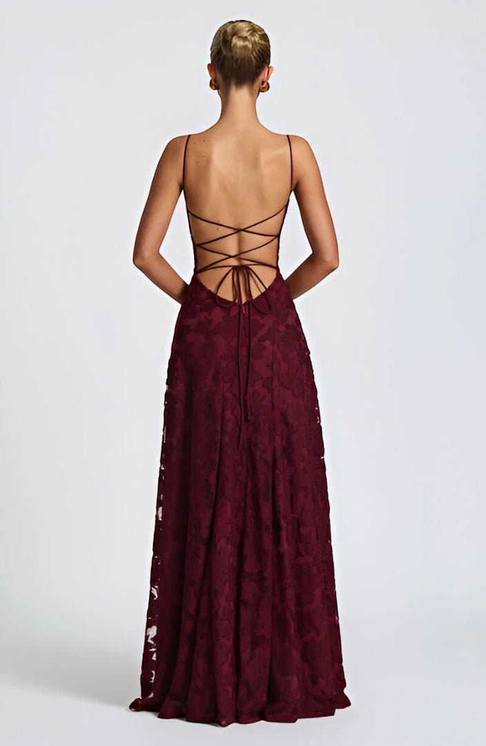 Vestido de Invitada de Boda Largo Asimétrico con Tirantes