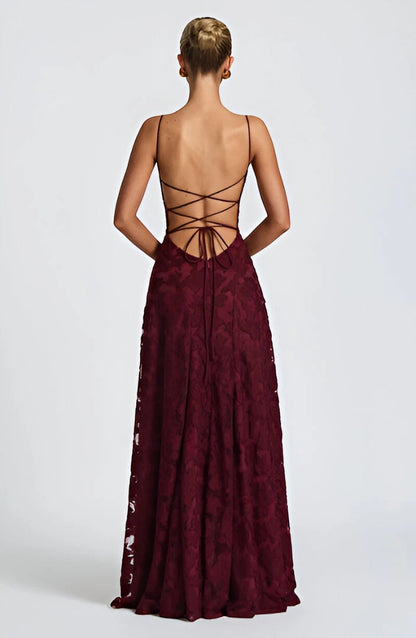 Vestido de Invitada de Boda Largo Asimétrico con Tirantes