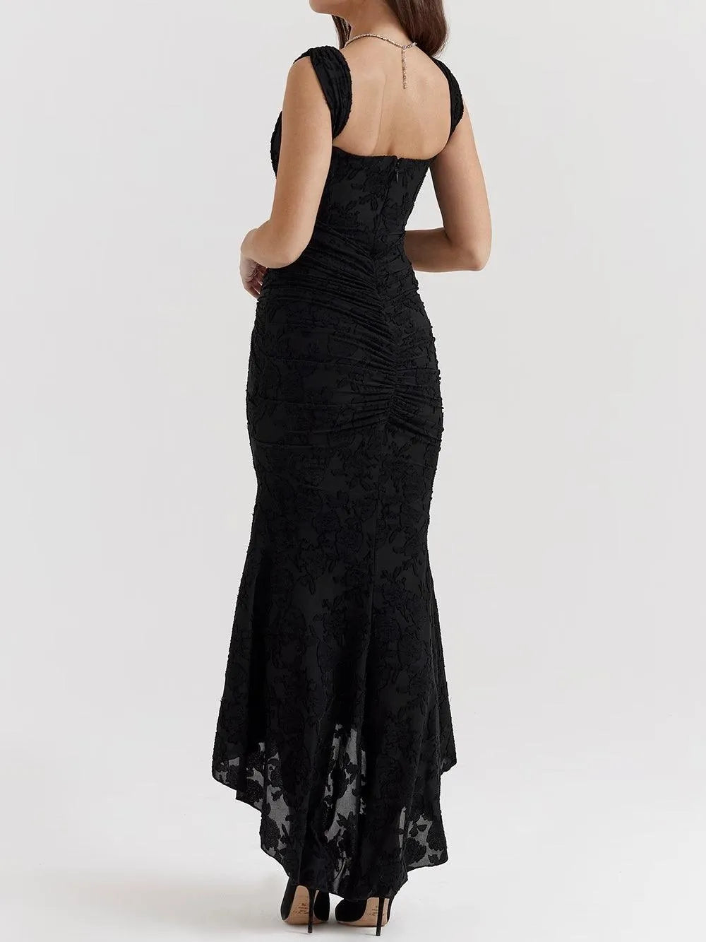 Vestido de Invitada de Boda Largo Elegante Corset con Asimétrico
