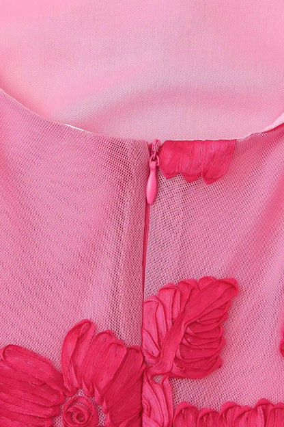 Vestido de Invitada de Boda Largo Elegante Flores con Espalda Descubierta