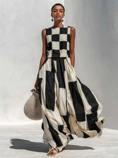 Vestido de Invitada de Boda Largo Elegante Fluido con Cuello Redondo