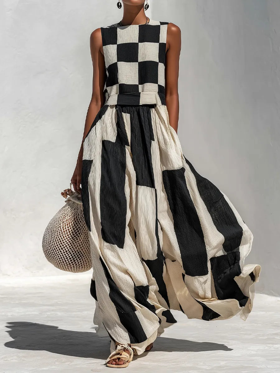 Vestido de Invitada de Boda Largo Elegante Fluido con Cuello Redondo