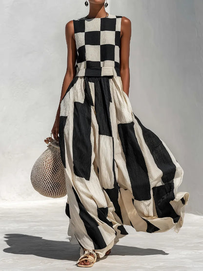 Vestido de Invitada de Boda Largo Elegante Fluido con Cuello Redondo