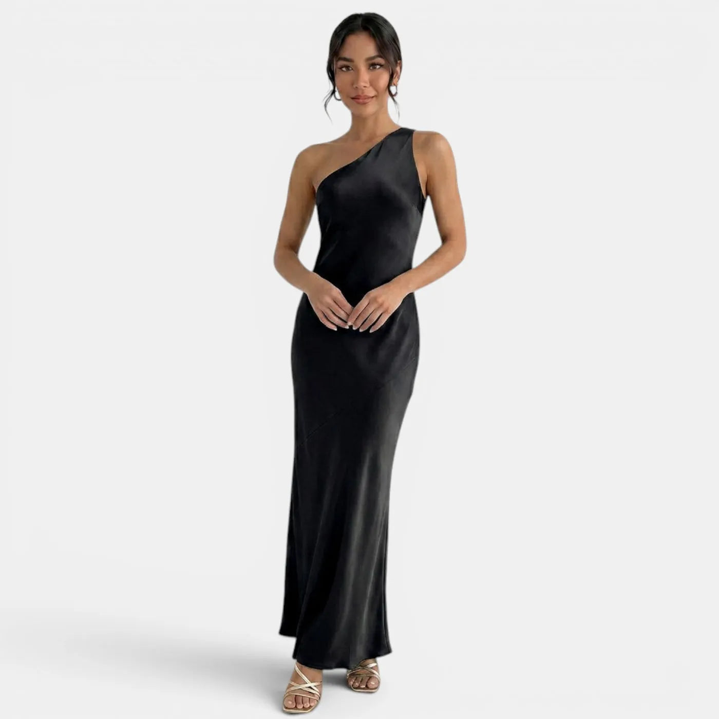 Vestido de Invitada de Boda Largo Elegante Sofisticado con Espalda Descubierta