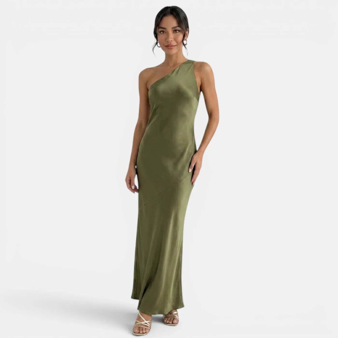 Vestido de Invitada de Boda Largo Elegante Sofisticado con Espalda Descubierta