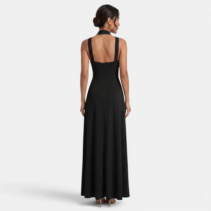 Vestido de Invitada de Boda Largo Elegante con Abertura Lateral