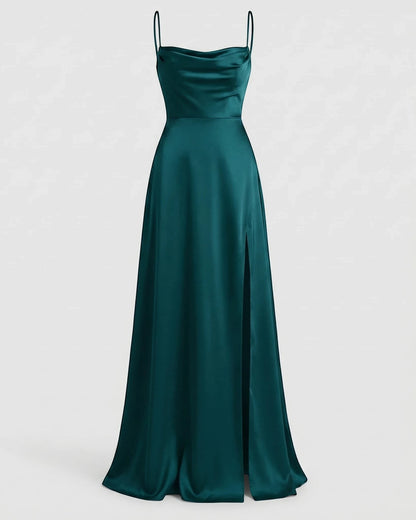Vestido de Invitada de Boda Largo Elegante con Abertura