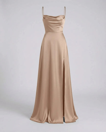 Vestido de Invitada de Boda Largo Elegante con Abertura