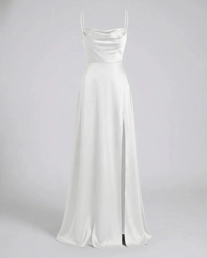 Vestido de Invitada de Boda Largo Elegante con Abertura
