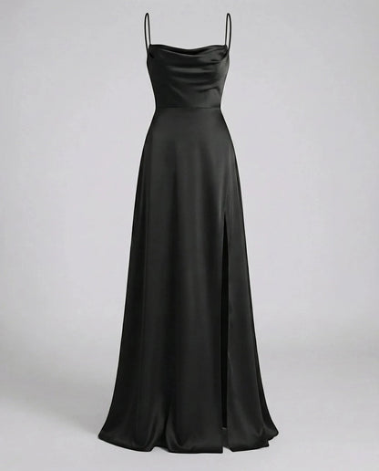 Vestido de Invitada de Boda Largo Elegante con Abertura