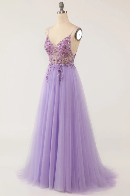 Vestido de Invitada de Boda Largo Elegante con Lentejuelas