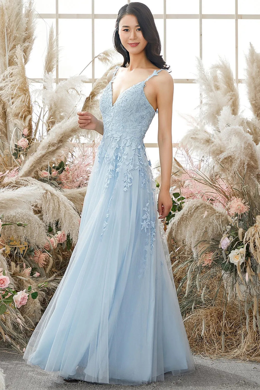 Vestido de Invitada de Boda Largo Elegante con Tirantes