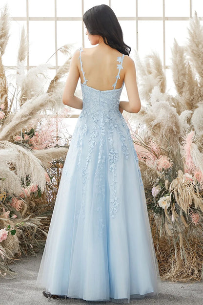 Vestido de Invitada de Boda Largo Elegante con Tirantes