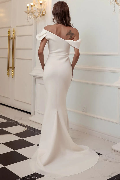 Vestido de Invitada de Boda Largo Elegante con Volantes