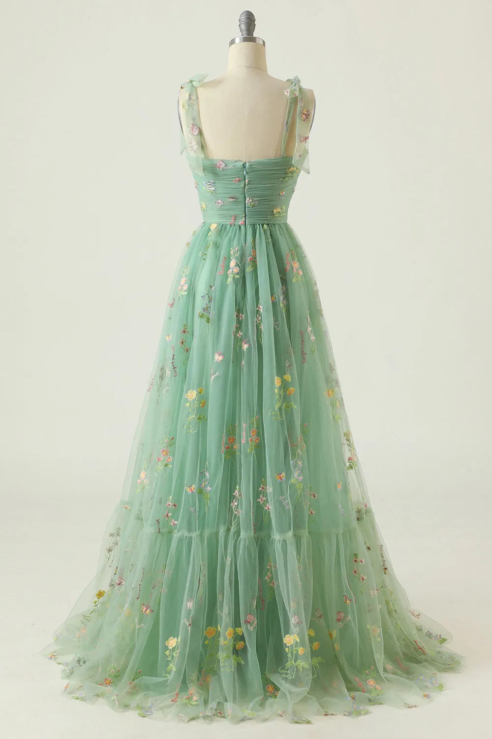 Vestido de Invitada de Boda Largo Elegante de Flores con Fruncido