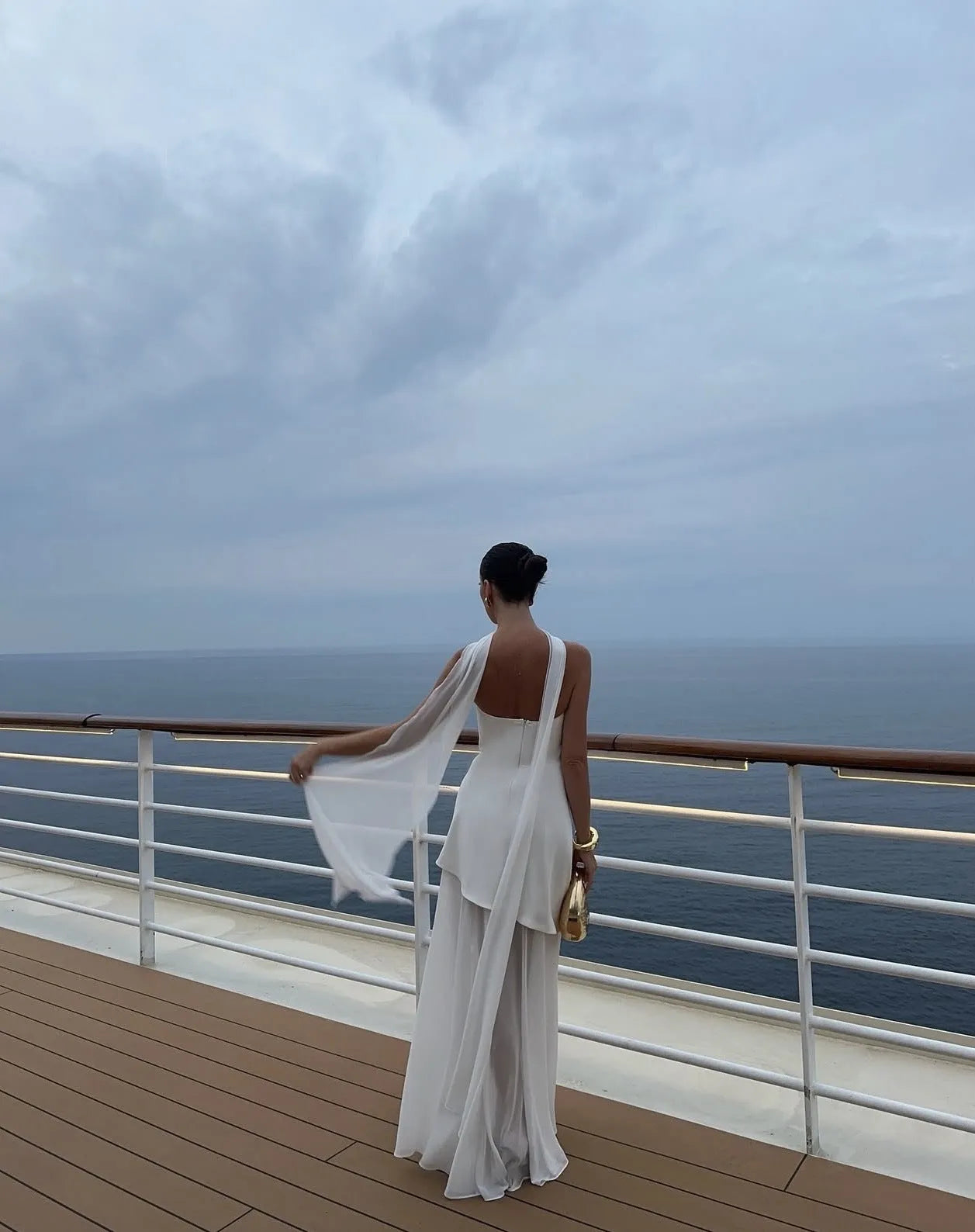 Vestido de Invitada de Boda Largo Sofisticado Elegante con Palabra de Honor