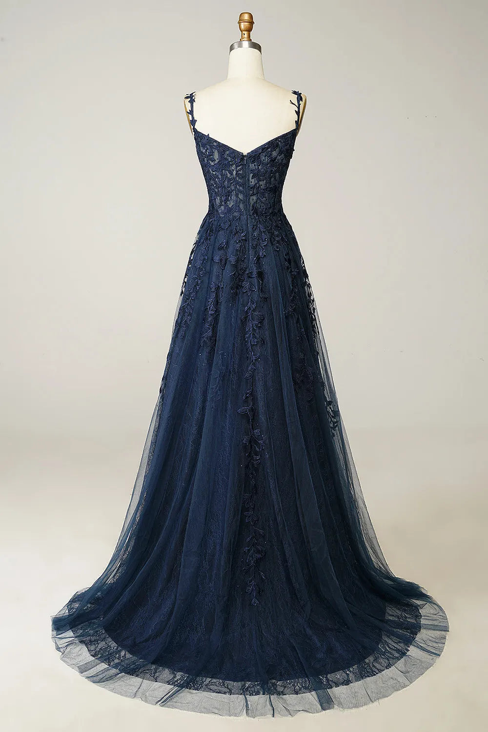 Vestido de Invitada de Boda Largo con Hombros Descubiertos y Aplicaciones