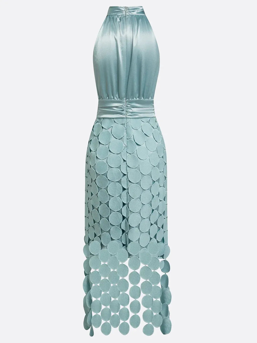 Vestido de Invitada de Boda Midi Formal Elegante con Cuello Halter