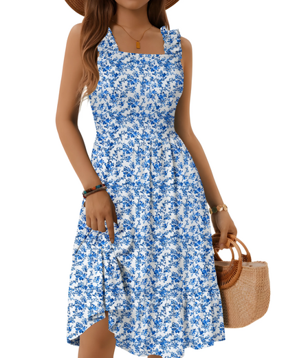 Vestido de Verano Corto Casual Elegante con Volantes