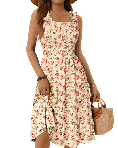 Vestido de Verano Corto Casual Elegante con Volantes