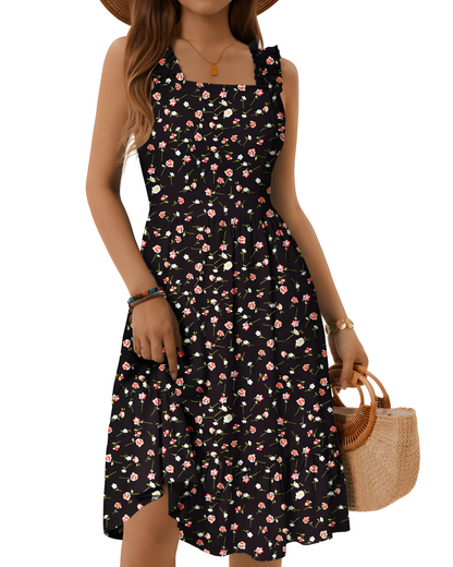 Vestido de Verano Corto Casual Elegante con Volantes