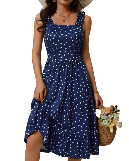 Vestido de Verano Corto Casual Elegante con Volantes