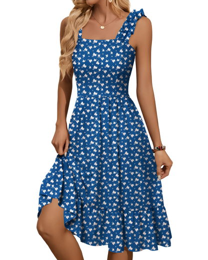 Vestido de Verano Corto Casual Elegante con Volantes