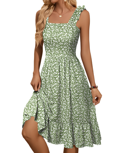Vestido de Verano Corto Casual Elegante con Volantes