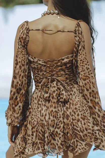 Vestido de Verano Corto Elegante Casual con Corset