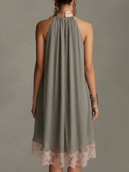 Vestido de Verano Corto Elegante con Lazo