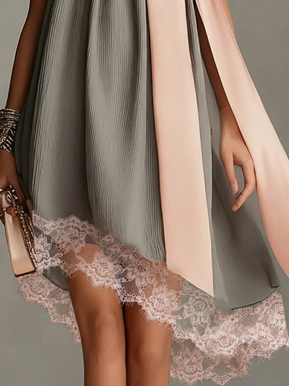 Vestido de Verano Corto Elegante con Lazo