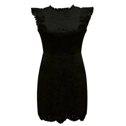 Vestido de Verano Corto Elegante de Flores con Manga Corta