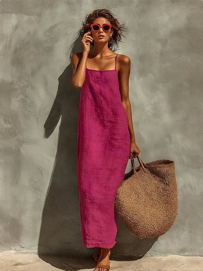 Vestido de Verano Largo Boho Casual con Tirantes