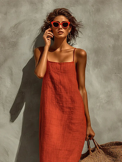 Vestido de Verano Largo Boho Casual con Tirantes