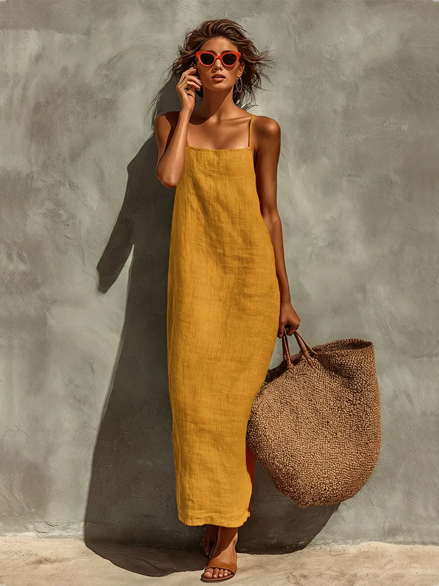 Vestido de Verano Largo Boho Casual con Tirantes