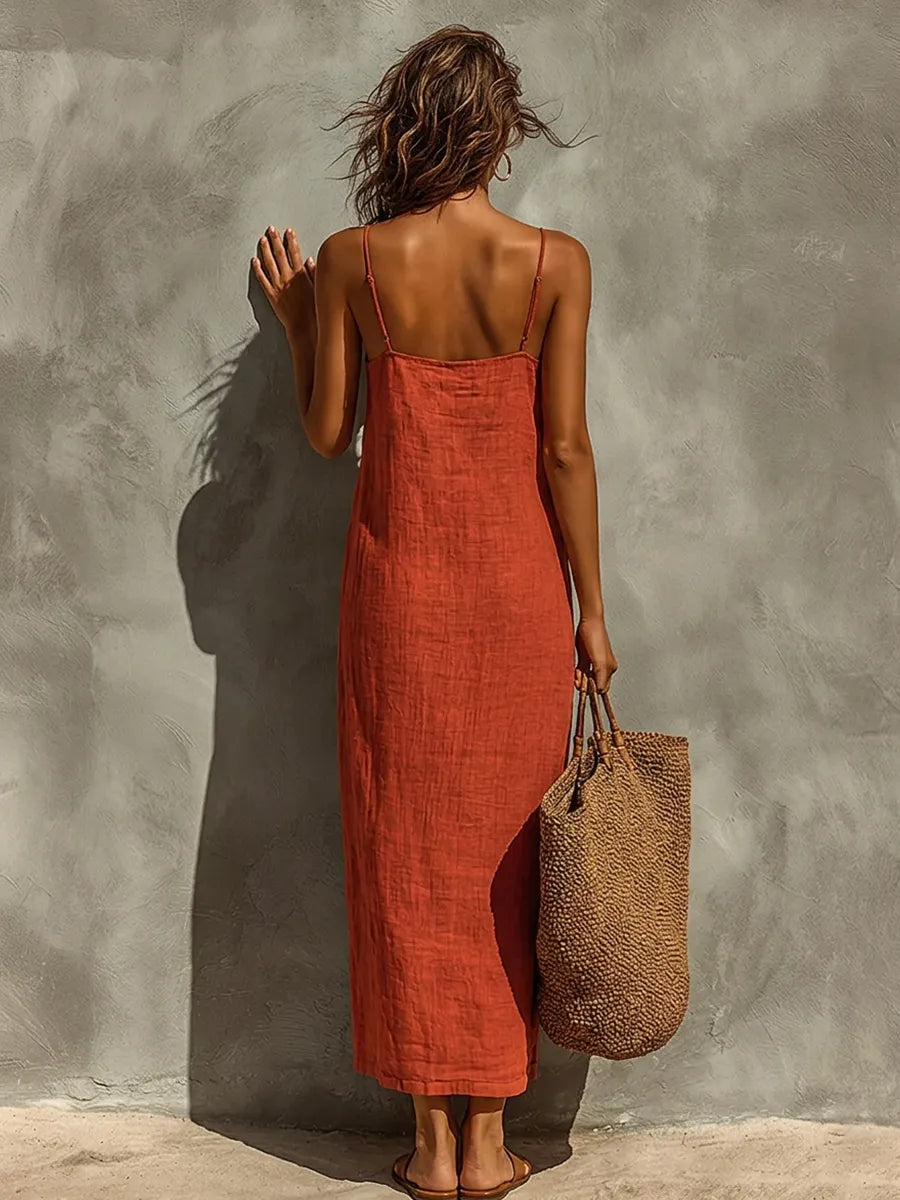 Vestido de Verano Largo Boho Casual con Tirantes