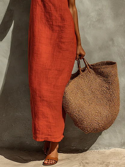 Vestido de Verano Largo Boho Casual con Tirantes