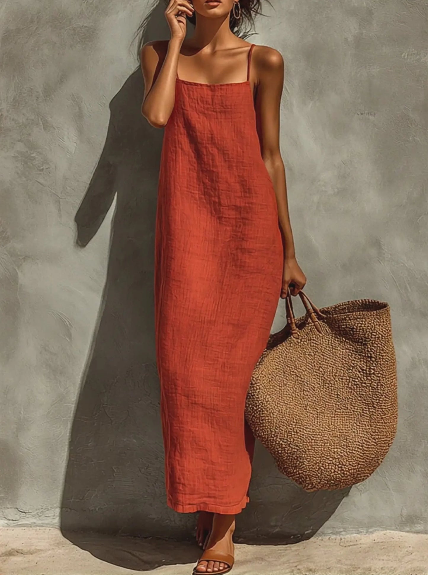 Vestido de Verano Largo Boho Casual con Tirantes