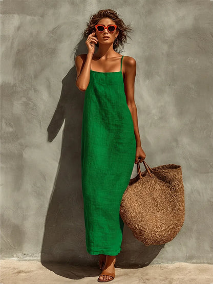 Vestido de Verano Largo Boho Casual con Tirantes
