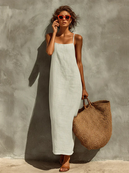 Vestido de Verano Largo Boho Casual con Tirantes
