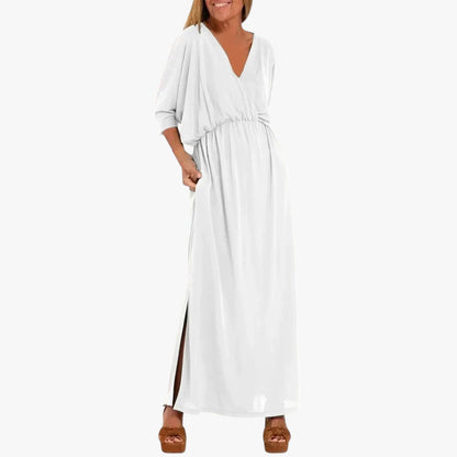 Vestido de Verano Largo Casual Elegante con Fenda