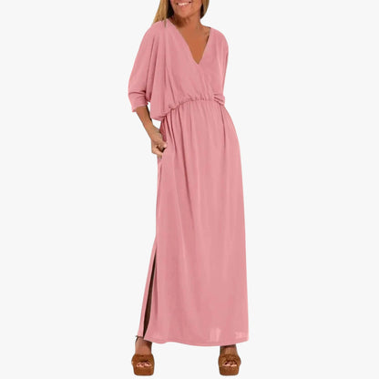 Vestido de Verano Largo Casual Elegante con Fenda