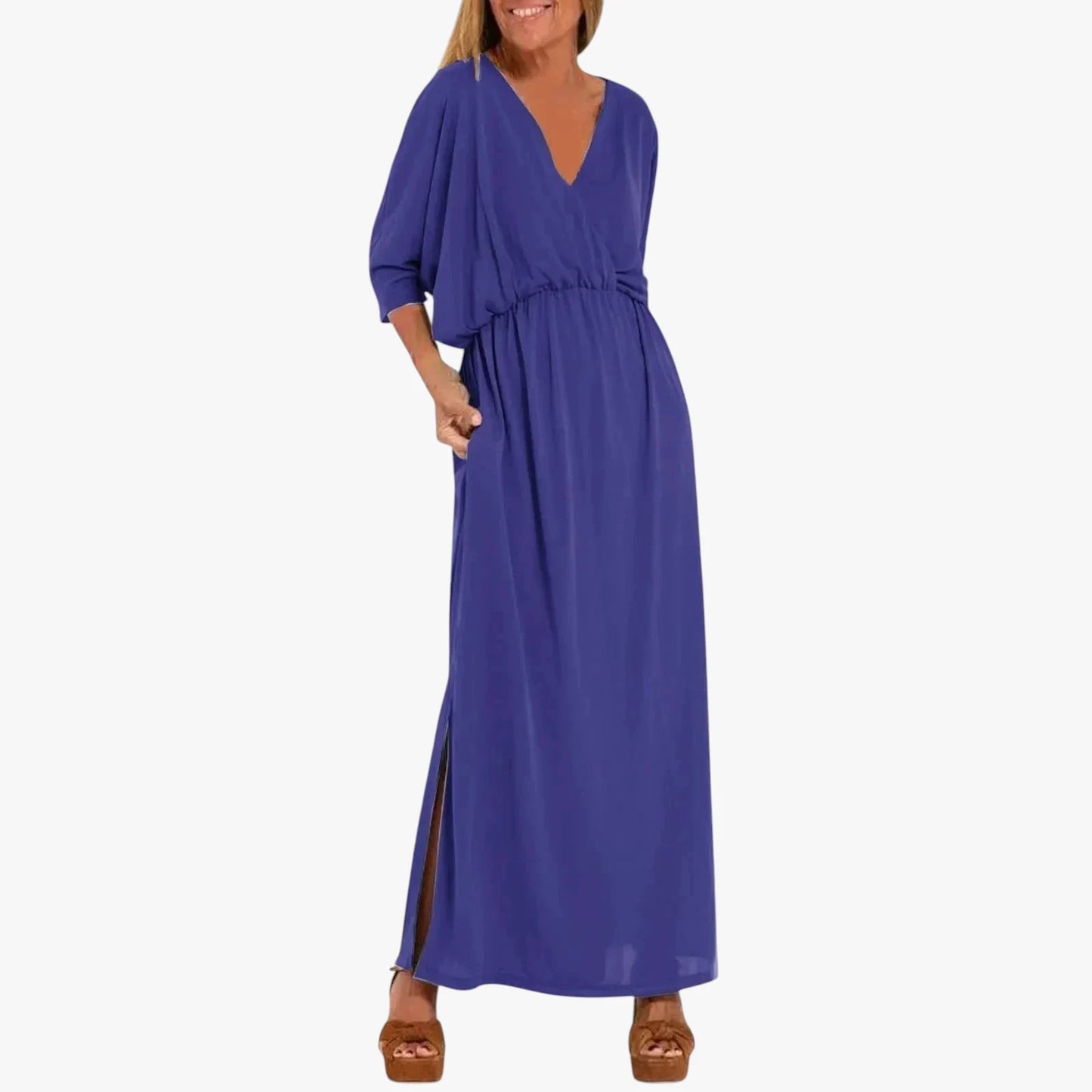 Vestido de Verano Largo Casual Elegante con Fenda