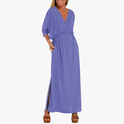 Vestido de Verano Largo Casual Elegante con Fenda