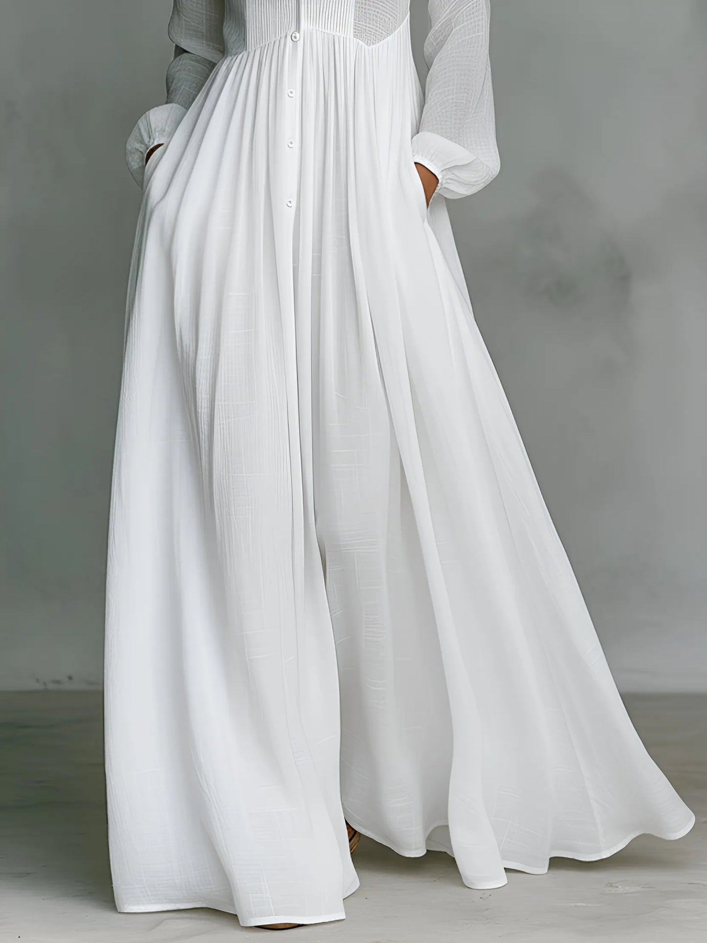 Vestido de Verano Largo Casual Elegante con Manga Larga