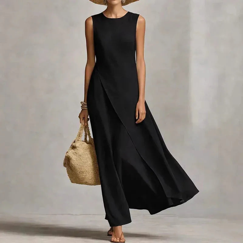 Vestido de Verano Largo Casual con Asimétrico