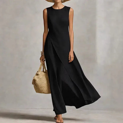 Vestido de Verano Largo Casual con Asimétrico