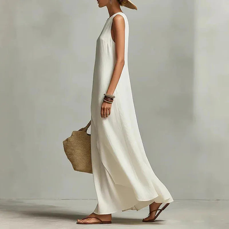 Vestido de Verano Largo Casual con Asimétrico