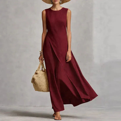 Vestido de Verano Largo Casual con Asimétrico