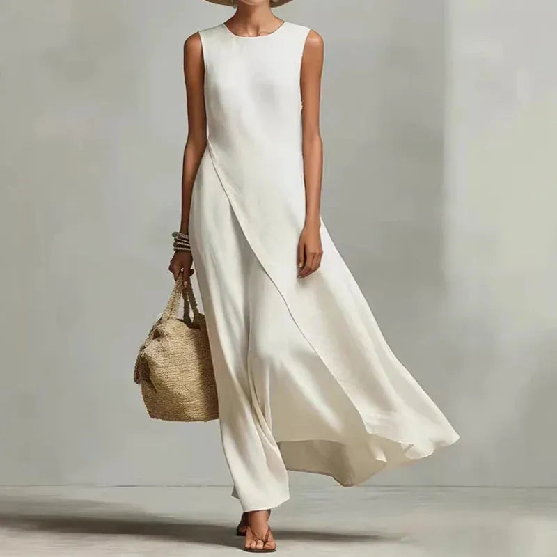 Vestido de Verano Largo Casual con Asimétrico